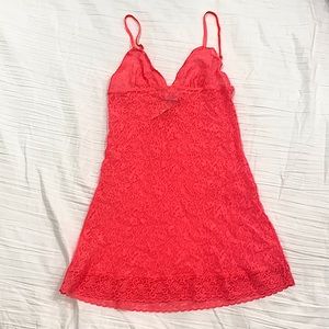 NWT Victoria’s Secret coral lace nightie M